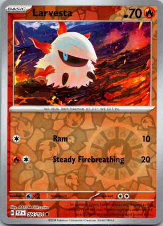Larvesta 24/191 Surging Sparks (Reverse Holo) (NM-Exc Cond)
