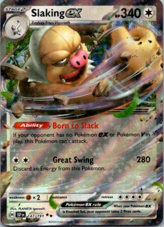 Slaking ex 147/191 Surging Sparks (Ultra Rare) (NM-Exc Cond)