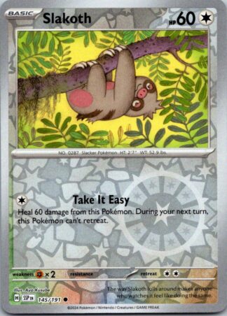Slakoth 145/191 Surging Sparks (Reverse Holo) (NM-Exc Cond)