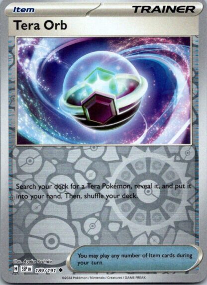 Tera Orb 189/191 Surging Sparks (Reverse Holo) (NM-Exc Cond)