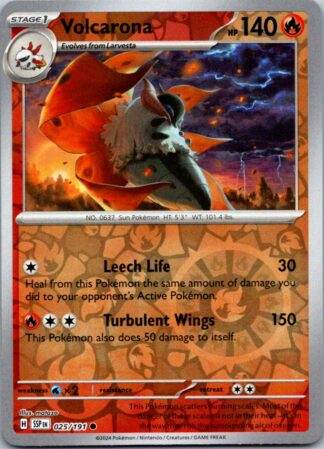 Volcarona 25/191 Surging Sparks (Reverse Holo) (NM-Exc Cond)