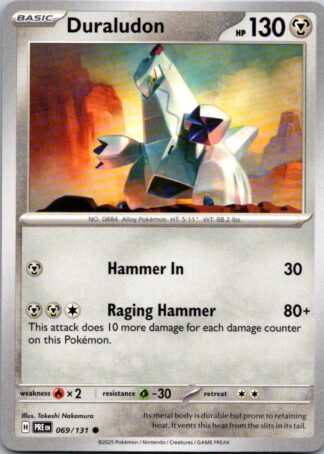 Duraludon 69/131 Prismatic Evolutions (Common) (NM-Exc Condition)