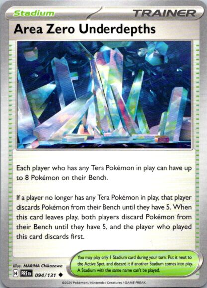Area Zero Underdepths 94/131 Prismatic Evolutions (Uncommon) (NM-Exc Condition)