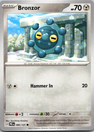 Bronzor 66/131 Prismatic Evolutions (Common) (NM-Exc Condition)