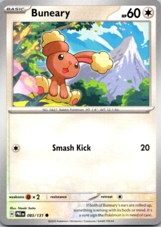 Buneary 83/131 Prismatic Evolutions (Common) (NM-Exc Condition)