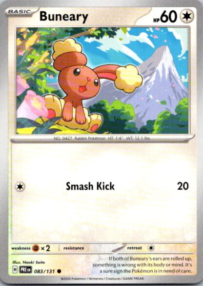 Buneary 83/131 Prismatic Evolutions (Common) (NM-Exc Condition)