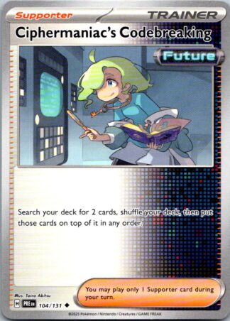 Ciphermaniac's Codebreaking 104/131 Prismatic Evolutions (Uncommon) (NM-Exc Condition)