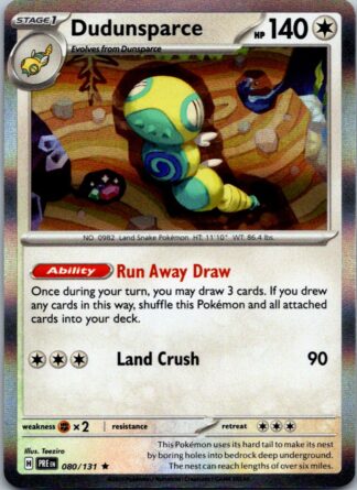 Dudunsparce 80/131 Prismatic Evolutions (Holo) (NM-Exc Condition)