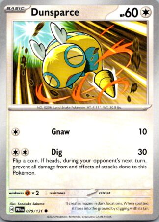 Dunsparce 79/131 Prismatic Evolutions (Common) (NM-Exc Condition)