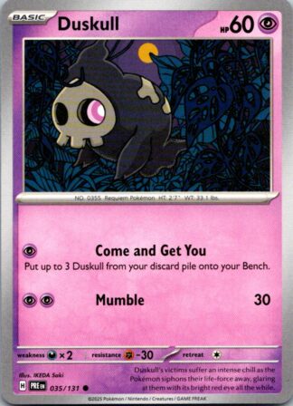 Duskull 35/131 Prismatic Evolutions (Common) (NM-Exc Condition)