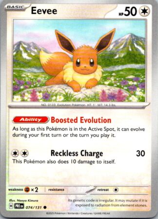 Eevee 74/131 Prismatic Evolutions (Common) (NM-Exc Condition)