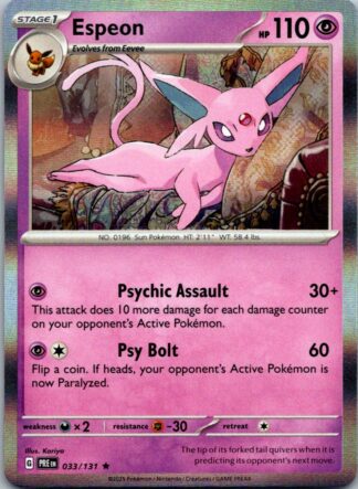 Espeon 33/131 Prismatic Evolutions (Holo) (NM-Exc Condition)