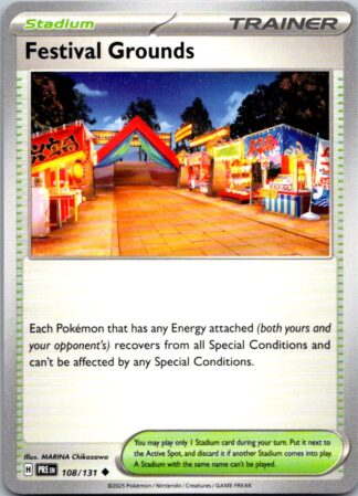 Festival Grounds 108/131 Prismatic Evolutions (Common) (NM-Exc Condition)