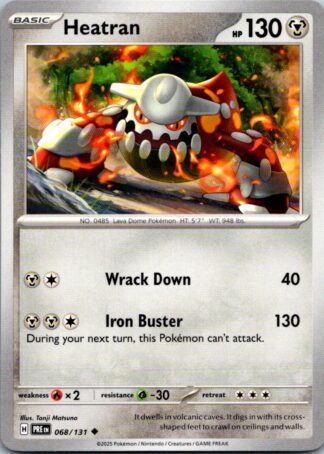 Heatran 68/131 Prismatic Evolutions (Uncommon) (NM-Exc Condition)