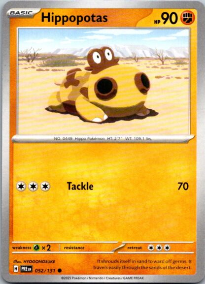 Hippopotas 52/131 Prismatic Evolutions (Common) (NM-Exc Condition)