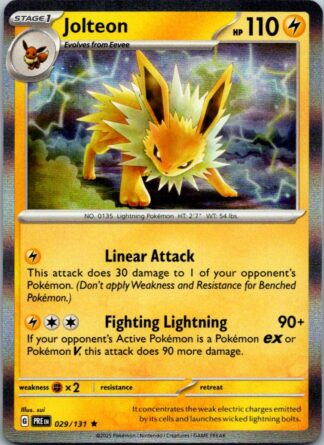 Jolteon 29/131 Prismatic Evolutions (Holo) (NM-Exc Condition)