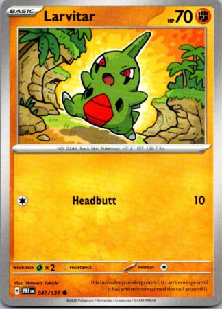 Larvitar 47/131 Prismatic Evolutions (Common) (NM-Exc Condition)