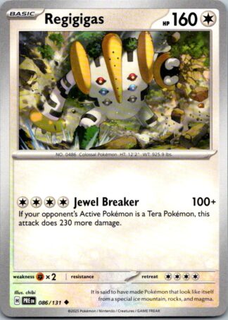 Regigigas 86/131 Prismatic Evolutions (Uncommon) (NM-Exc Condition)