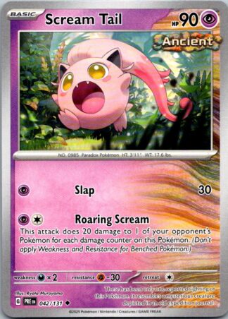 Scream Tail 42/131 Prismatic Evolutions (Uncommon) (NM-Exc Condition)
