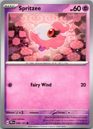 Spritzee 38/131 Prismatic Evolutions (Common) (NM-Exc Condition)